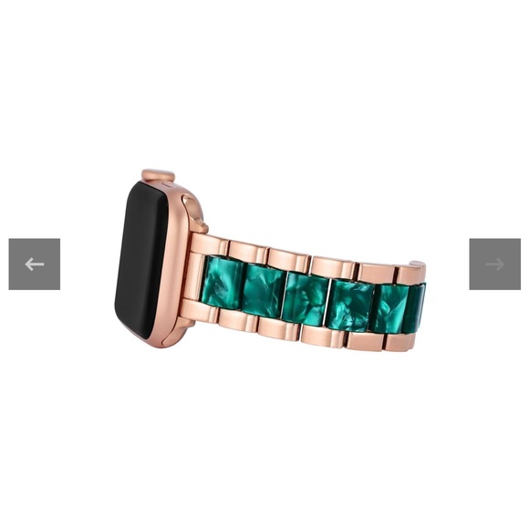 NWT AnneKlein Marbleized Resin Bracelet for Apple Watch 38/40/41 MM Rose Gold - Picture 3 of 3